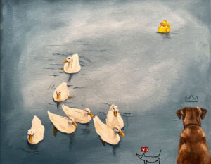 Ducks and Dog