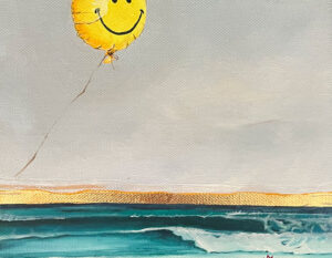 Penguins and Balloon On the Beach